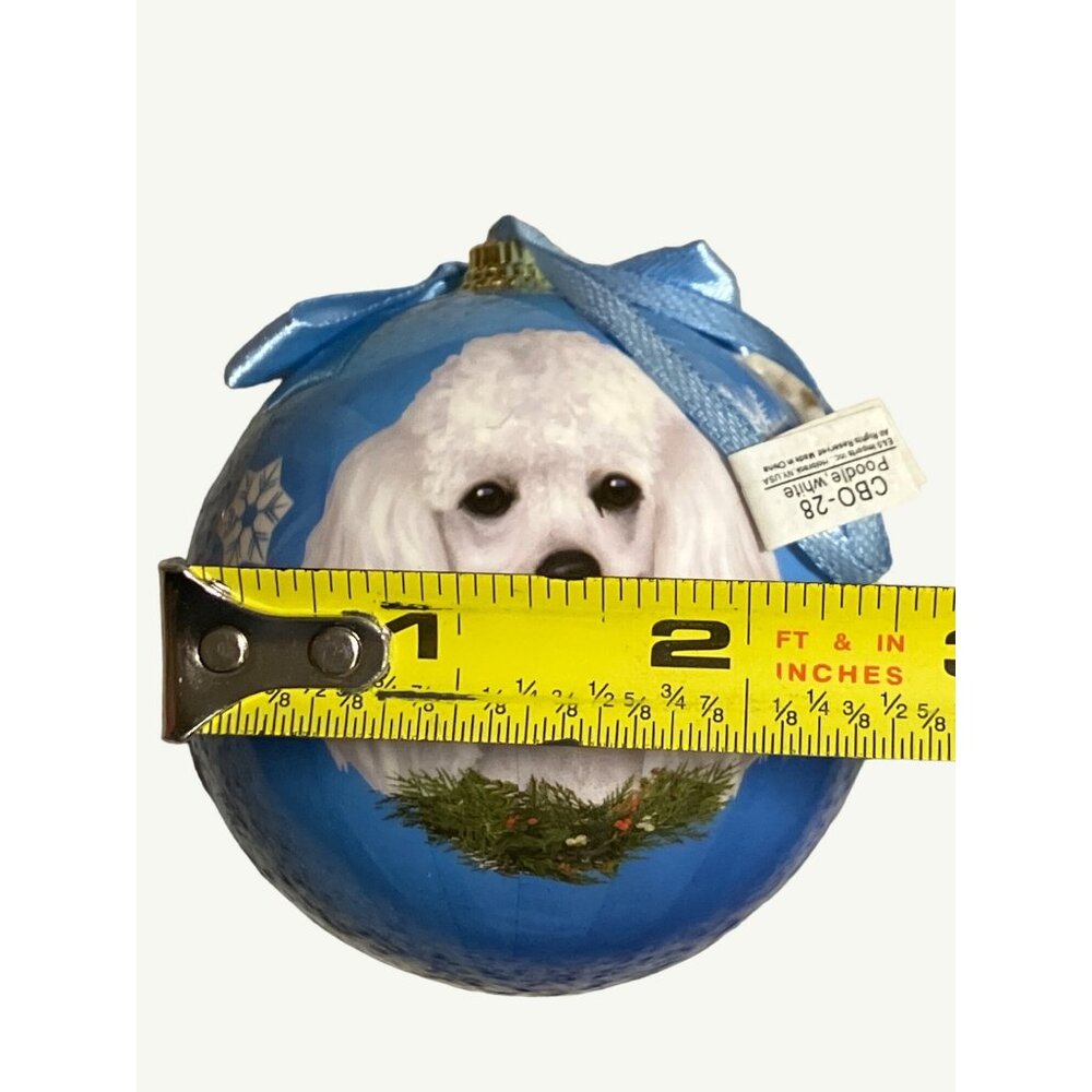 E S Imports Shatter Proof Ball Christmas Ornament  Poodle Dog - Picture 7 of 8